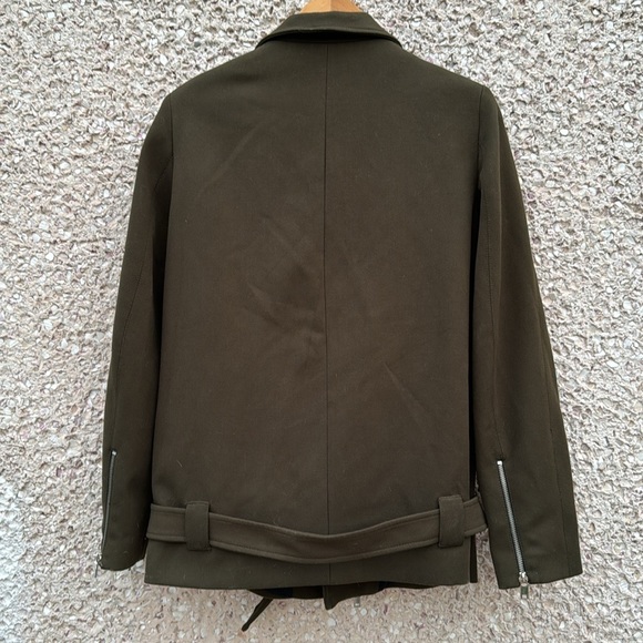 ❣️HOST PICK❣️ Zara Women’s Army Green Belted Moto Jacket - Picture 7 of 9
